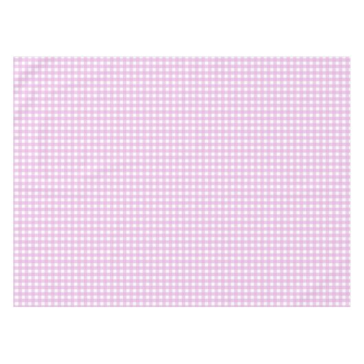 Bleek roze gingham tafelkleed (Voorkant (Horizontaal))