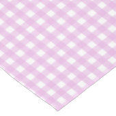 Bleek roze gingham tafelkleed (Gekanteld)