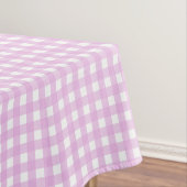 Bleek roze gingham tafelkleed (Voorbeeld)