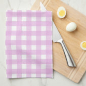 Bleek roze gingham theedoek (Quarter Fold)