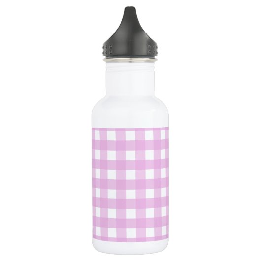 Bleek roze gingham waterfles (Links)