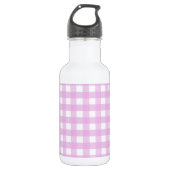 Bleek roze gingham waterfles (Voorkant)