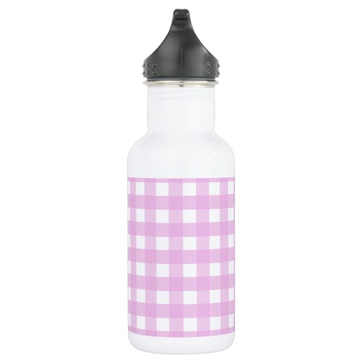 Bleek roze gingham waterfles (Rechts)