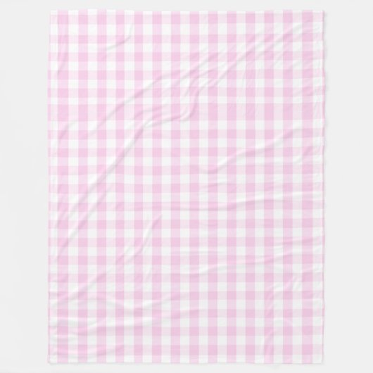bleek roze gingham witte trendy gierig land fleece deken (Voorkant)