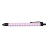 Bleek roze gingham zwarte inkt pen (Bovenkant)