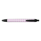 Bleek roze gingham zwarte inkt pen (Achterkant)