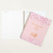 Bleek roze gouden naamscript 2026 planner (Display)