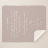 Bleek roze handgeschreven liefdesbrief of -bericht sherpa deken (Voorkant (horizontaal))