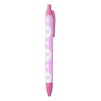 Bleek roze hartje Yang Symbool Lace Pattern Love Zwarte Inkt Pen