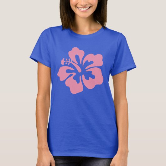 Bleek Roze Hibiscus T-shirt (Voorkant)