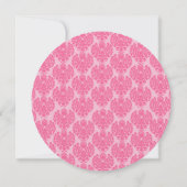 Bleek roze hotroze Damask Weddenschap Save the Dat Kaart (Achterkant)