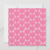 Bleek roze hotroze Damask Weddenschap Save the Dat Kaart (Achterkant)