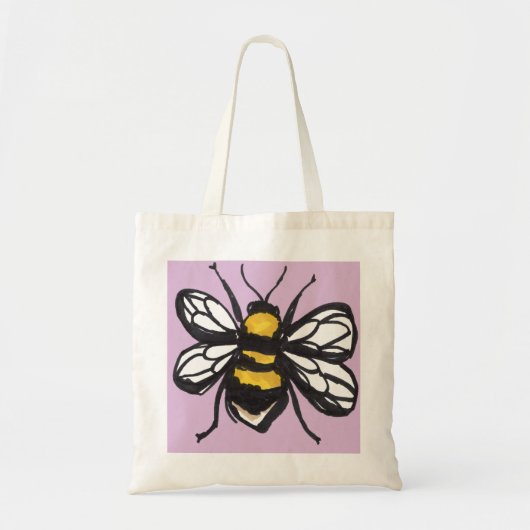 Bleek Roze Humble Bumblebee Bag Tote Bag (Voorkant)