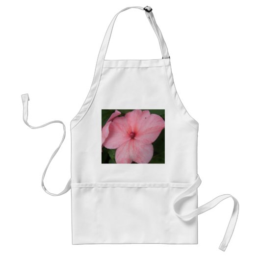 Bleek roze imatiens Bloem Apron Standaard Schort (Voorkant)