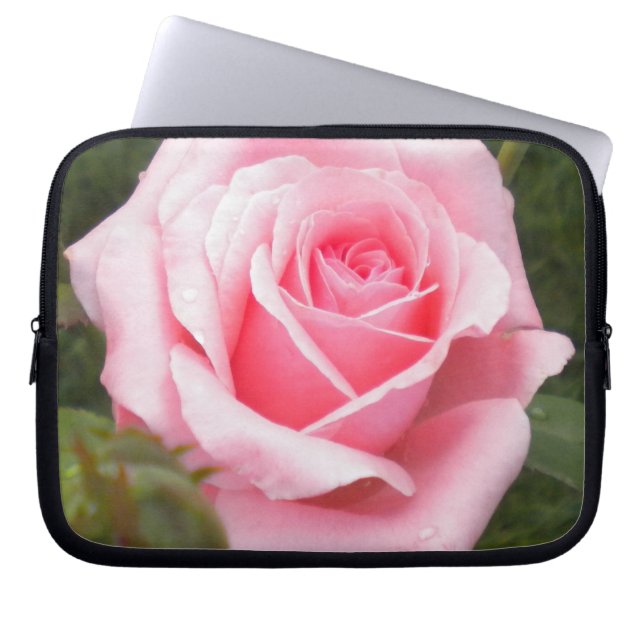Bleek roze laptophoes laptop sleeve (Voorkant)
