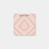 Bleek Roze Lijn aangepast grafisch monogram op maa Post-it® Notes (Voorkant)