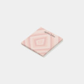 Bleek Roze Lijn aangepast grafisch monogram op maa Post-it® Notes (Schuin)