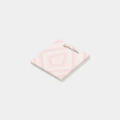 Bleek Roze Lijn aangepast grafisch monogram op maa Post-it® Notes (Schuin)