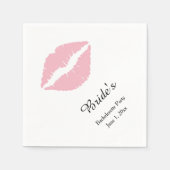 Bleek roze lipstick Bachelorette Party Servet (Voorkant)