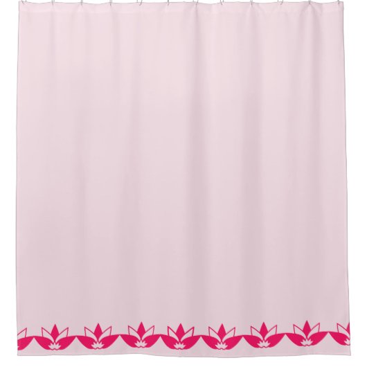 Bleek roze Lotus Flowers Shower Curtain Douchegordijn (Voorkant)