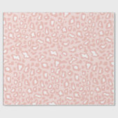 Bleek roze luipaard wrapping papier (Vlak)