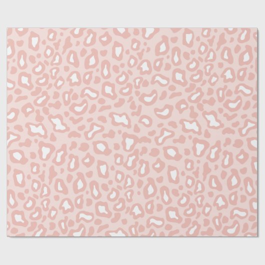 Bleek roze luipaard wrapping papier (Vlak)