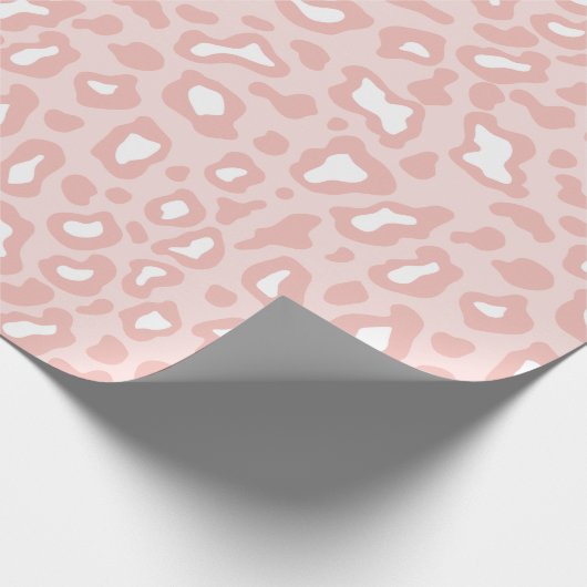Bleek roze luipaard wrapping papier (Hoek)