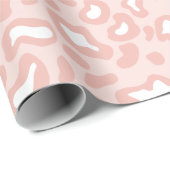 Bleek roze luipaard wrapping papier (Rol Hoek)