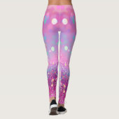 Bleek roze met een glittereffect leggings (Achterkant)
