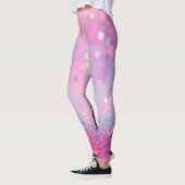 Bleek roze met een glittereffect leggings (Links)