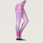 Bleek roze met een glittereffect leggings (Rechts)