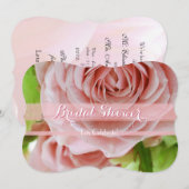 Bleek roze mini-Rozen Vrijgezellenfeest 1C Kaart (Voorkant / Achterkant)