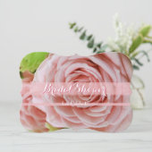 Bleek roze mini-Rozen Vrijgezellenfeest 1C Kaart (Staand voorkant)