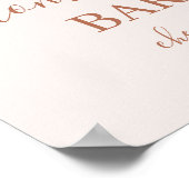 Bleek roze minimalistische Mimosa Bar-teken Poster (Hoek)