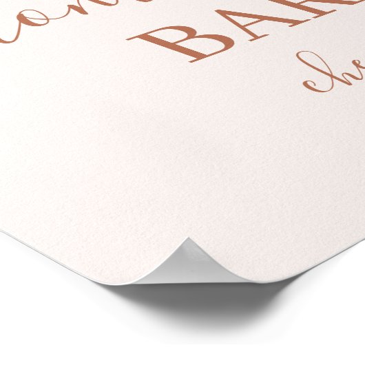 Bleek roze minimalistische Mimosa Bar-teken Poster (Hoek)