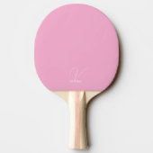 Bleek Roze Monogrammed Ping Pong Paddle Tafeltennisbatje (Achterkant)