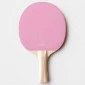 Bleek Roze Monogrammed Ping Pong Paddle Tafeltennisbatje (Voorkant)