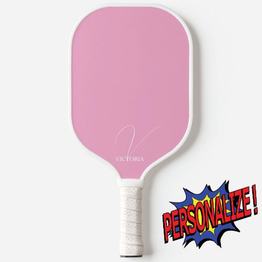 Bleek roze monogrammen pickleball paddle