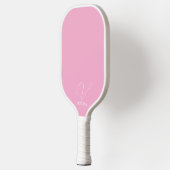 Bleek roze monogrammen pickleball paddle (Links)