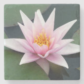 Bleek Roze Onderzetter met één waterlijn (Voorkant)