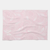 Bleek Roze Paisley Monogrammed Theedoek (Horizontaal)