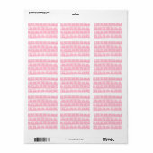 Bleek roze patroon van prinses Carriages Etiket (Full Sheet)