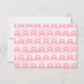 Bleek roze patroon van prinses Carriages RSVP Kaartje (Achterkant)