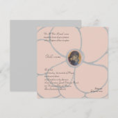 Bleek roze petals kaart (Voorkant / Achterkant)