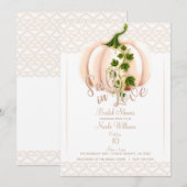 Bleek Roze Pompoen VAL IN LOVE Bruidsfeest Kaart (Voorkant / Achterkant)