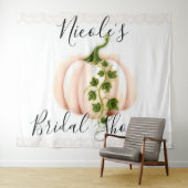 Bleek roze pompoenen winkelboek Chous Fall Wedding Wandkleed (In Situ (horizontaal))