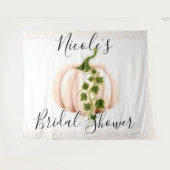 Bleek roze pompoenen winkelboek Chous Fall Wedding Wandkleed (Voorkant (horizontaal))