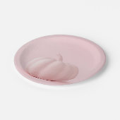 Bleek roze pompoenpapier bord (Gekanteld)