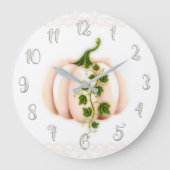 Bleek roze pompoenwinkel - grote klok (Voorkant)