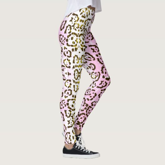 Bleek roze Pop Kunststof kunstklep Leggings (Rechts)